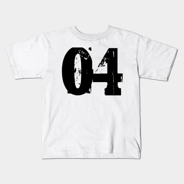 04 number Kids T-Shirt by Polli